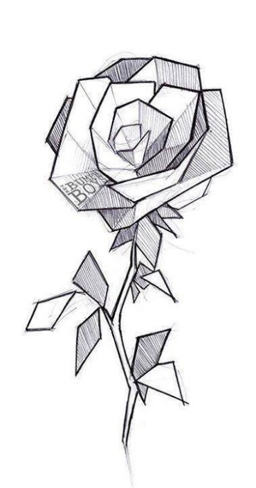 A unique rose drawing idea