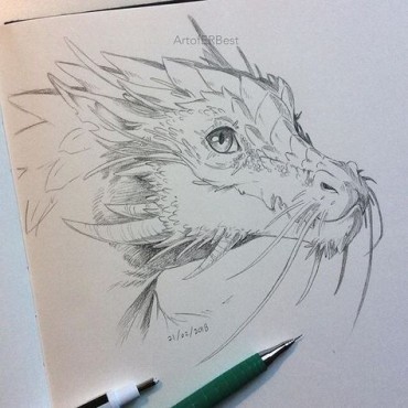 A cute dragon drawing idea