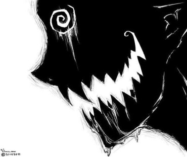 A dark and scary anime manga drawing