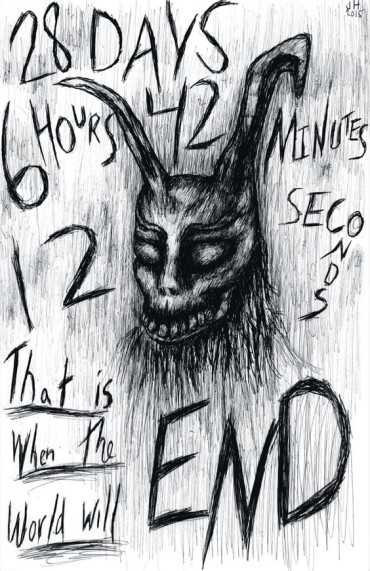 A dark and scary Donnie Darko drawing