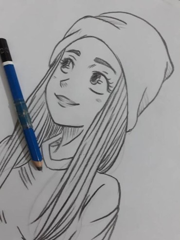 girl drawing idea of a girl wearing a cap a very easy drawing for beginners step by step