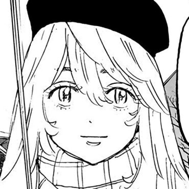 manga girl with long stylish hair and a black hat