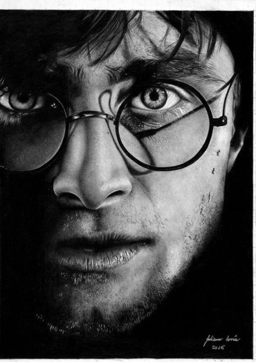 Advanced and realistic drawing of Harry Potter