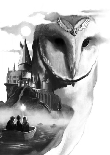 digital drawing of the Harry Potter drawing world