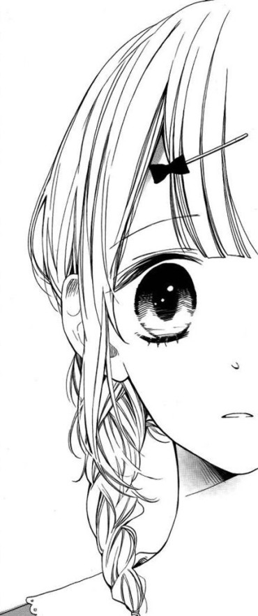 Half of a manga girl's face
