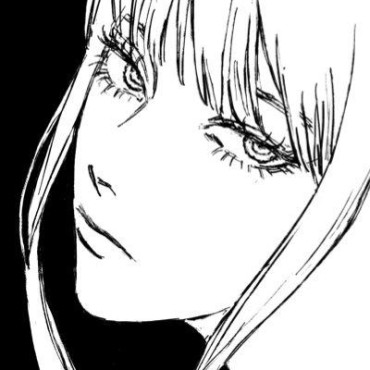 A close up drawing of a manga anime girl