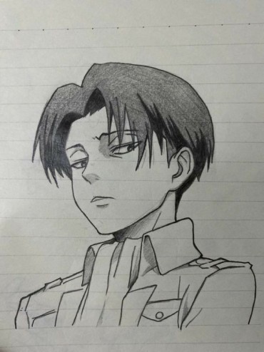 drawing of Levi Ackerman from Attack on Titan