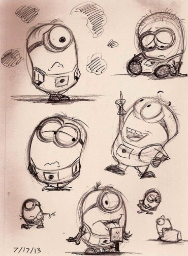 Despicable me- Easy minion drawings for beginners