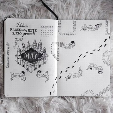 A Harry Potter theme bullet journal