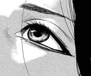 Close up manga eye drawing