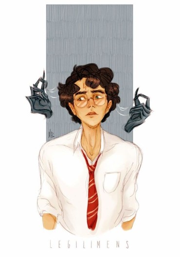 Fanart drawing of Harry with a dementor