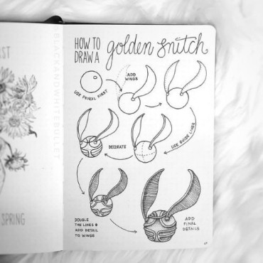 golden snitch a step by step drawing tutorials
