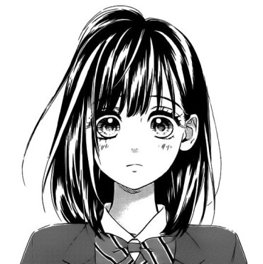 A manga girl with short hair