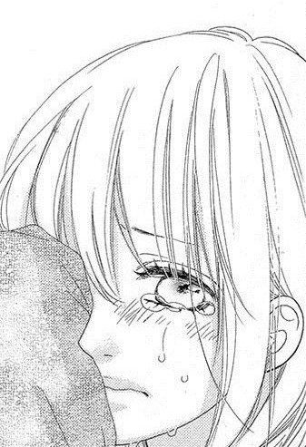 Manga girl crying