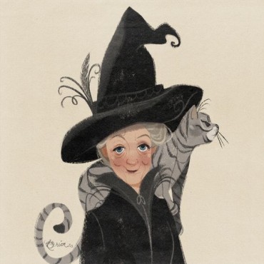 Mcgonagall drawing with a cat
