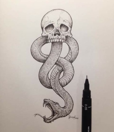  a Harry Potter drawing idea of the death mark 