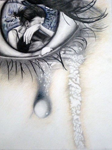 An amazing touching eye artwork