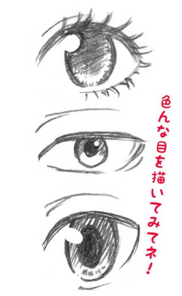 different types of anime eyes