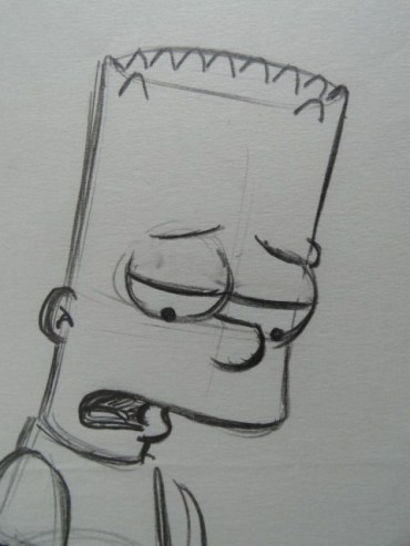 Sad Simpson drawing