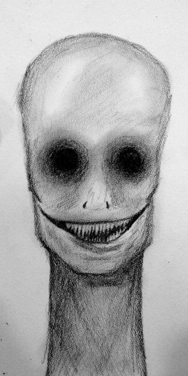 a creepy drawing of a monster alien