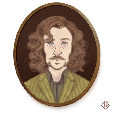 cartoon drawing of Sirius Black-