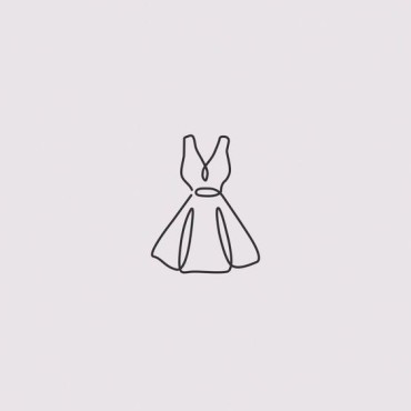 A line art drawing of a dress
