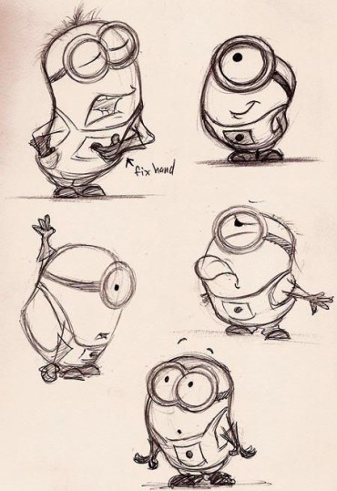 Despicable me- minion drawings 