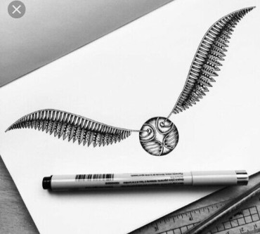 golden snitch drawing