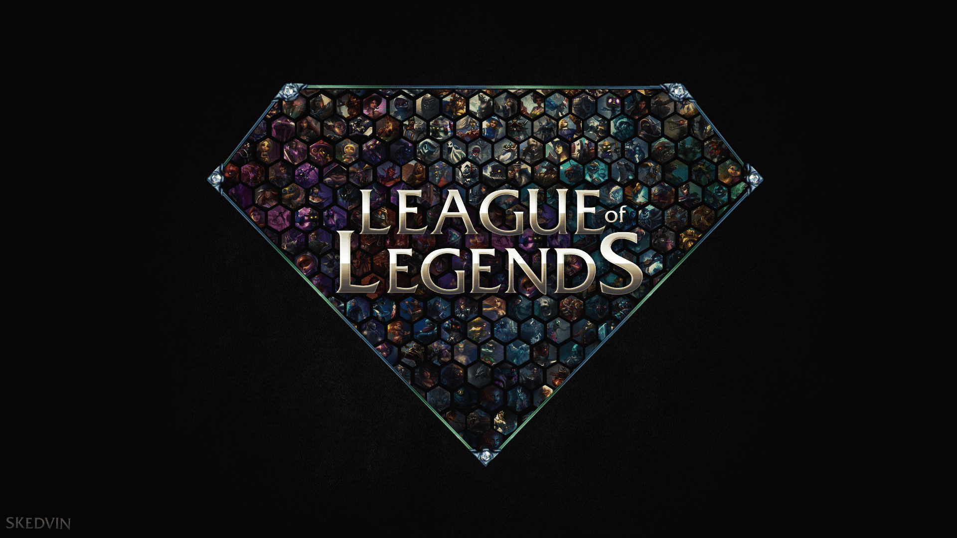   A cool super-man-shaped logo of League of Legends