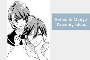 an manga girl and an anime boy drawing