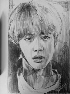 cool drawing of Jin to draw in your sketchbook