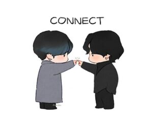 Cute connect drawing idea of Taehyung and Jungkook