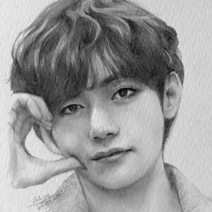 beautiful drawing of V Taehyung