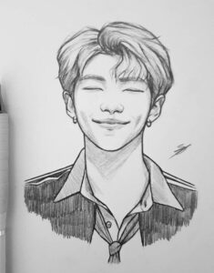 cute cartoon of RM Namjoon