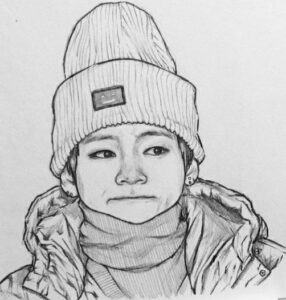 Cute Tae Tae drawing idea