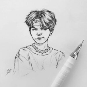 cartoon drawing of Suga