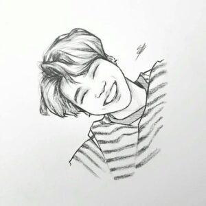 drawing of Jimin smiling