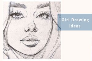 drawing of a girl's face