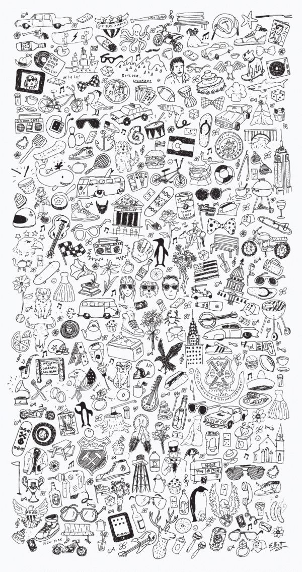 Hundreds of small and easy doodle drawing ideas