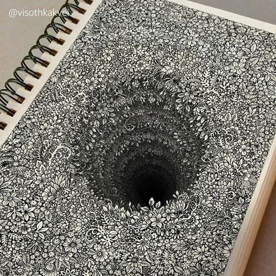 An extremely hard drawing of thousands of doodles
