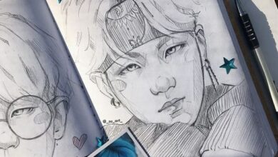 sketches of suga in a sketchbook where to find the best bts drawing ideas