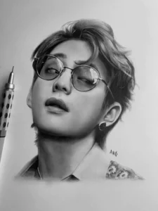 A mindblowing drawing of V Taehyung