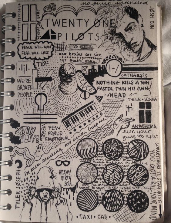 Twenty One Pilots doodle drawings