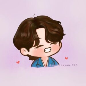 cute cartoon chibi drawing of V