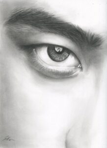 drawing reference of Taehyung's eye
