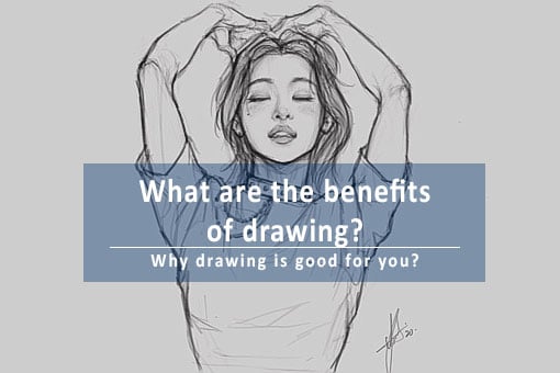 a drawing of a girl thinking what are the benefits of drawing why is drawing good for you